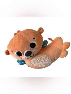 Fisher-Price 2-in-1 Rockin' Tummy Time Otter 10" Plush Rattle Chime Toy 2023